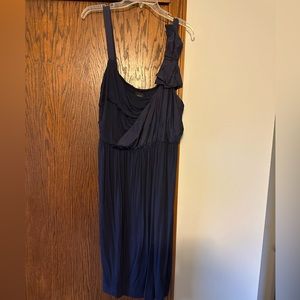 Anthropologie navy cocktail dress